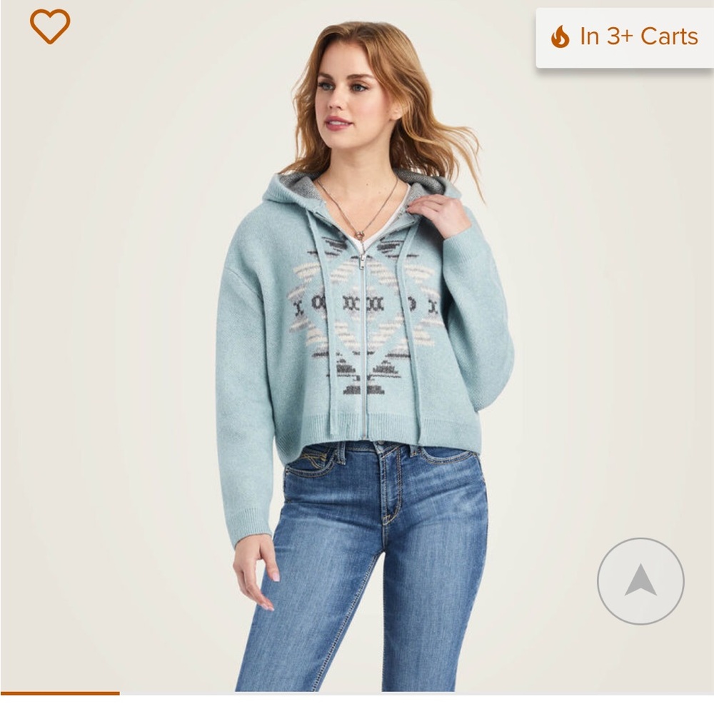 ARIAT Agave Garden Sweater SIZE M - Picture 3 of 5